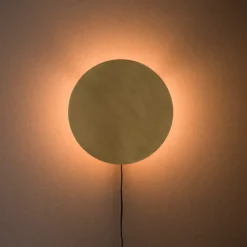 Wall Lights^PR Home Full moon wall lamp Ø25 cm, Pale gold Gold-coloured