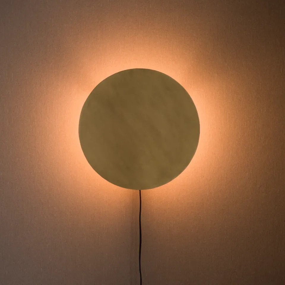 Wall Lights^PR Home Full moon wall lamp Ø25 cm, Pale gold Gold-coloured