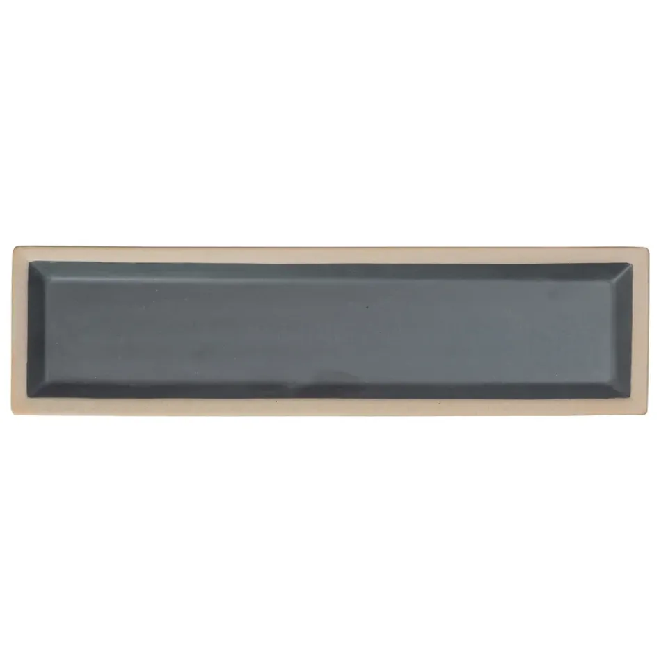 Serving Platters & Dishes^Byon Fumiko plate 11.5x43 cm, Beige- Black