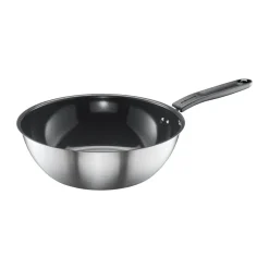 Woks^Fiskars Functional Form ceramic wok pan, 28 cm Black