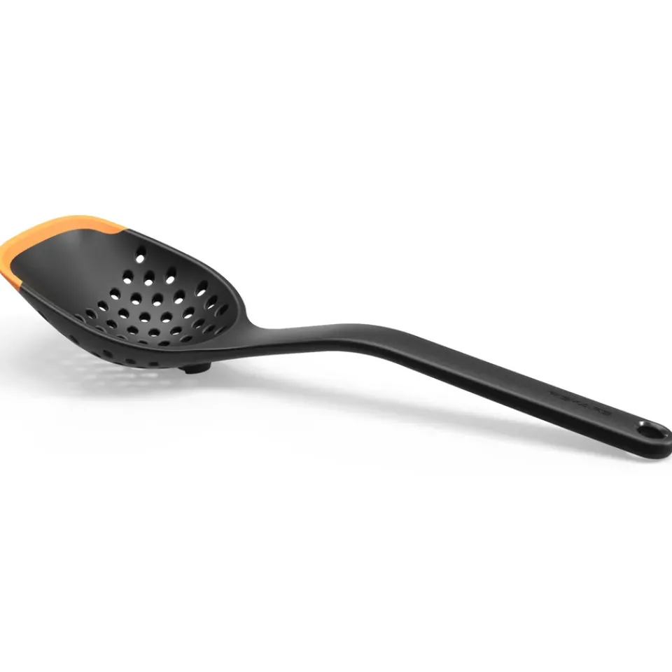Fiskars Functional Form cooking spoon 29.6 cm, Black OrangeBlack