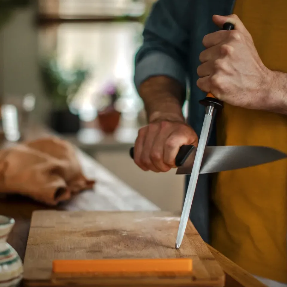 Knife Sharpeners, Stones & Honing Knives^Fiskars Functional Form sharpening rod, 20 cm Black