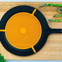 Clearance Fiskars Functional Form splatter screen silicon, Black OrangeBlack
