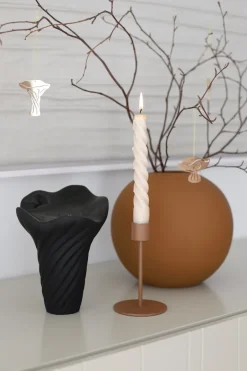 Hot Cooee Design Fungi hanging decorations 4 pieces, Brass Gold-coloured