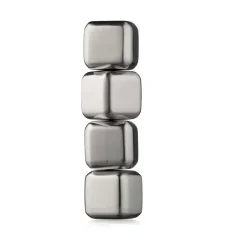 Wine & Barware^Funktion whiskey stones 4-pack, Stainless steel Silver-coloured