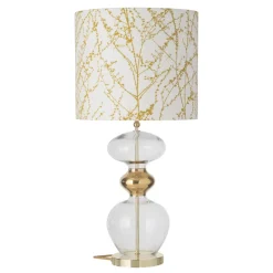 Lamp Bases^EBB & FLOW Futura lamp base, clear + gold-coloured cord Transparent