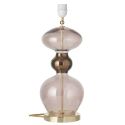 Discount EBB & FLOW Futura lamp base, obsidian BrownGold-colouredPinkTransparent