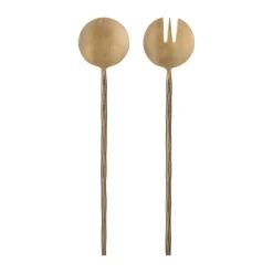 Outlet Bloomingville Gaith salad servers 2-piece, Brass Gold-coloured
