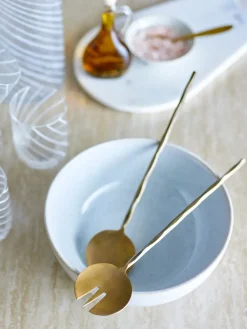 Outlet Bloomingville Gaith salad servers 2-piece, Brass Gold-coloured