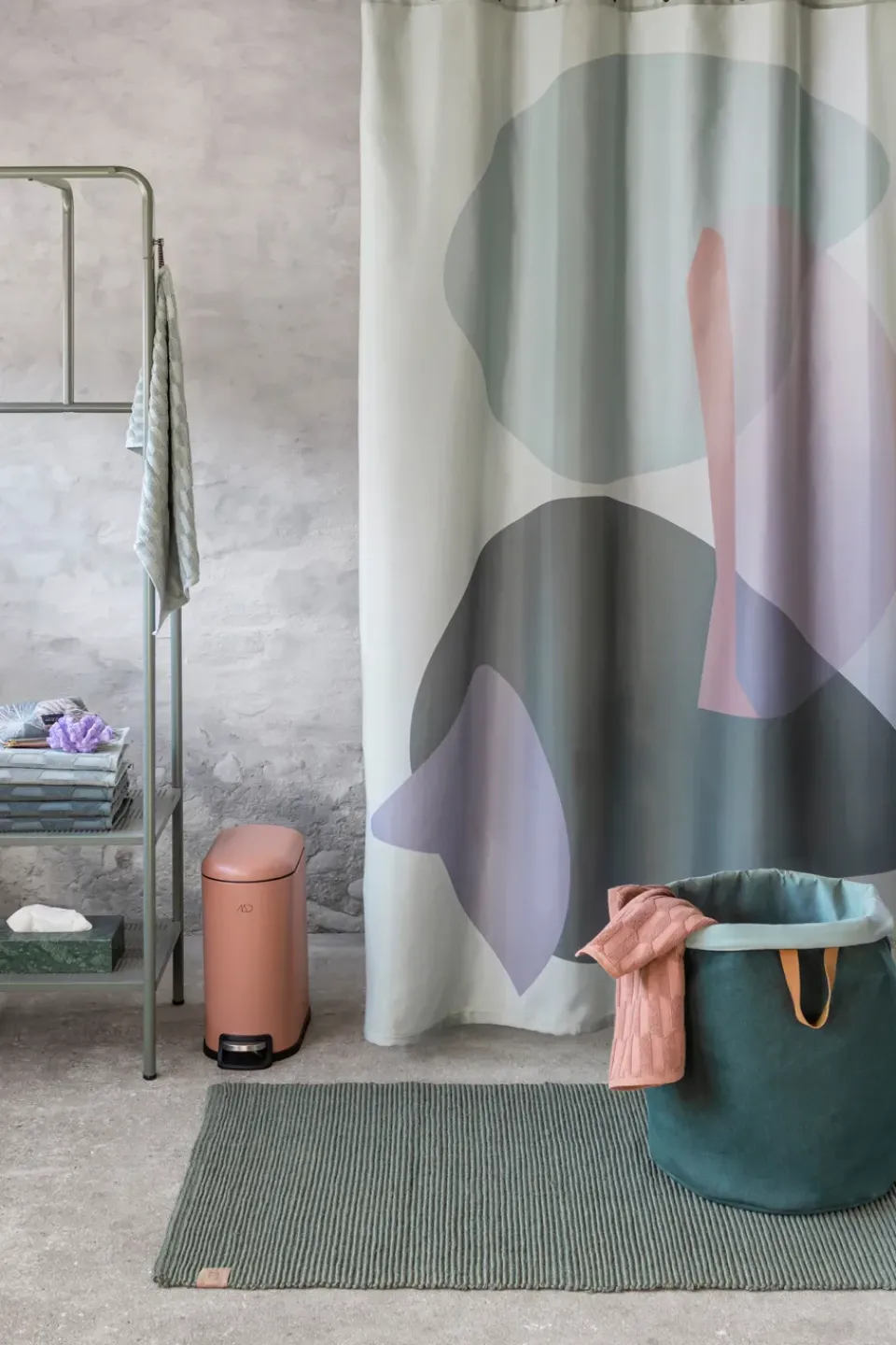 Shower Curtains^Mette Ditmer Gallery shower curtain 150x200 cm, Frost Green