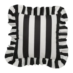 Outlet Garden Glory Outdoor cushion with frill 45x45 cm, -white Black