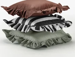Outlet Garden Glory Outdoor cushion with frill 45x45 cm, -white Black
