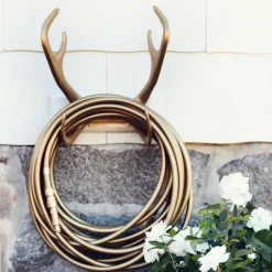 Garden Details & Accessories^Garden Glory wall mount reindeer, Gold Gold-coloured