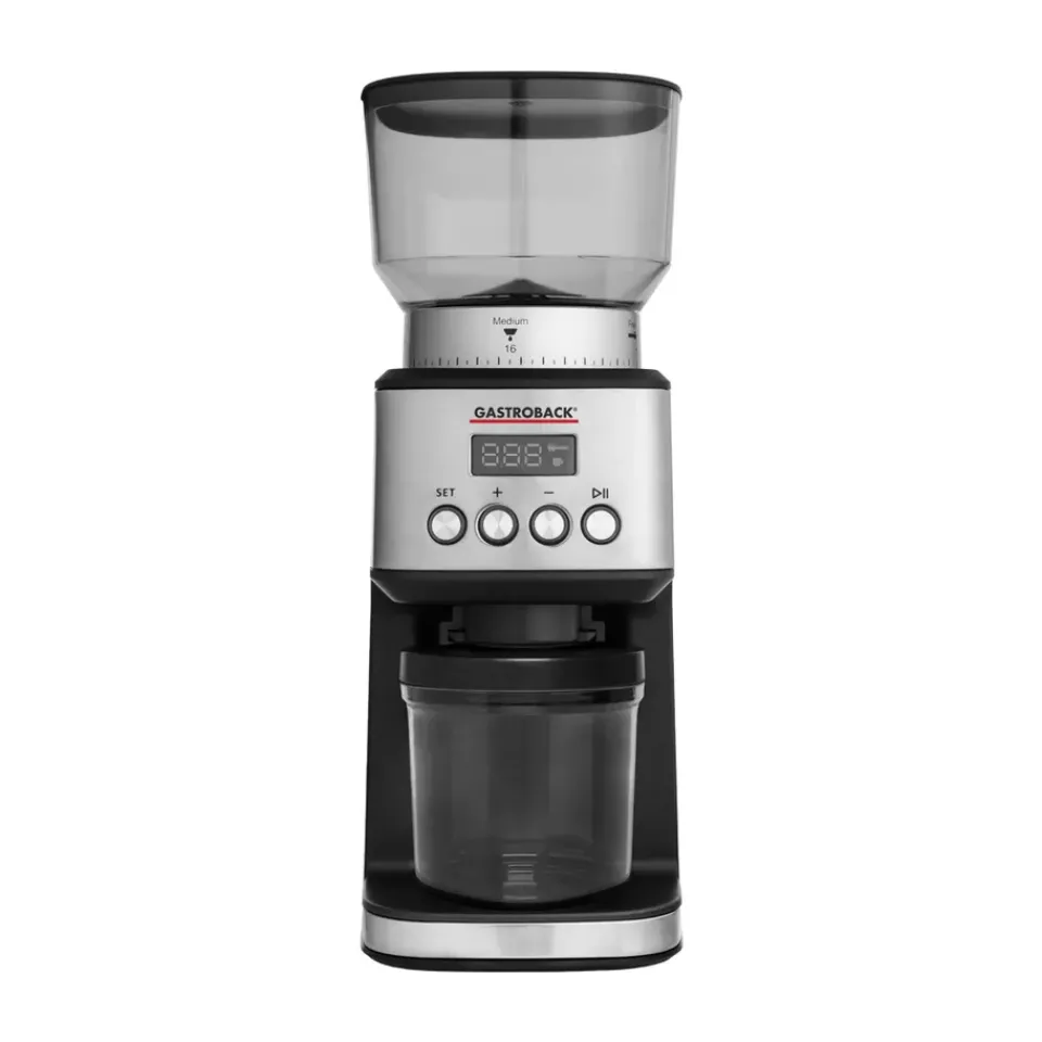 Coffee Machines^Gastroback Design 42643 electric coffee grinder, Silver Silver-coloured