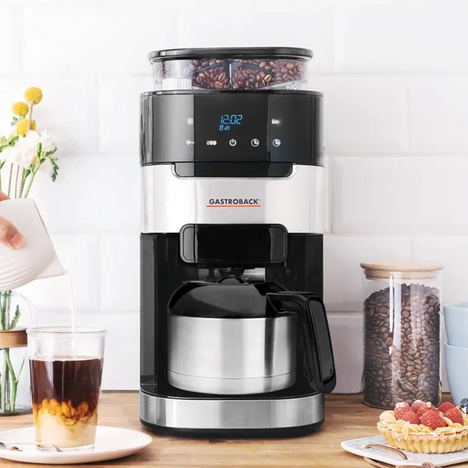 Online Gastroback Pro 42711s thermo coffee maker, Silver Silver-coloured