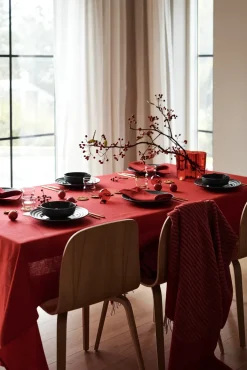 New NJRD Geometric tablecloth 147x250 cm, Red
