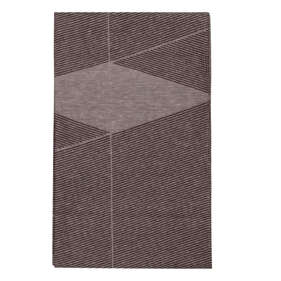 Tablecloths^NJRD Geometric tablecloth 147x250 cm, -white Brown