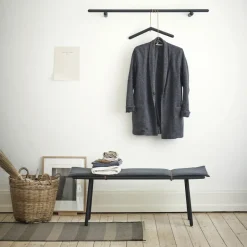 Benches^Fritz Hansen Georg bench, Black stained oak GreyBlack