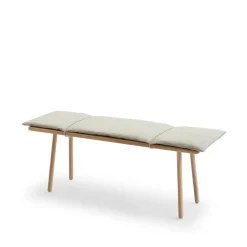 Benches^Fritz Hansen Georg bench, Untreated oak-incl. seat cushion Beige