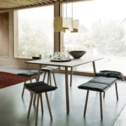 Clearance Fritz Hansen Georg stool, oak BrownGrey