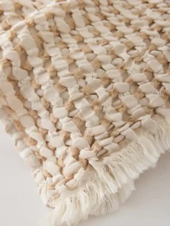 Discount Tell Me More Gilbert throw 140x200 cm, Beige BeigeWhite