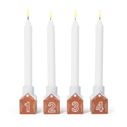 Advent Candle Holders^Kähler Gingerbread advent candlestick 4 pieces, Brown