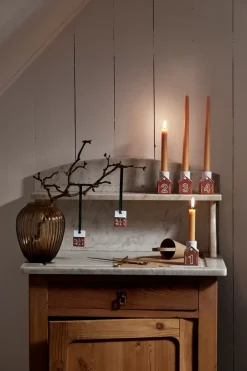 Advent Candle Holders^Kähler Gingerbread advent candlestick 4 pieces, Brown