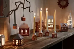 Advent Candle Holders^Kähler Gingerbread advent candlestick 4 pieces, Brown