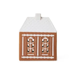 Tea Light Holders, Lanterns & Candle Dishes^Kähler Gingerbread candle holder medium 15 cm, Brown