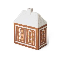 Tea Light Holders, Lanterns & Candle Dishes^Kähler Gingerbread candle holder medium 15 cm, Brown