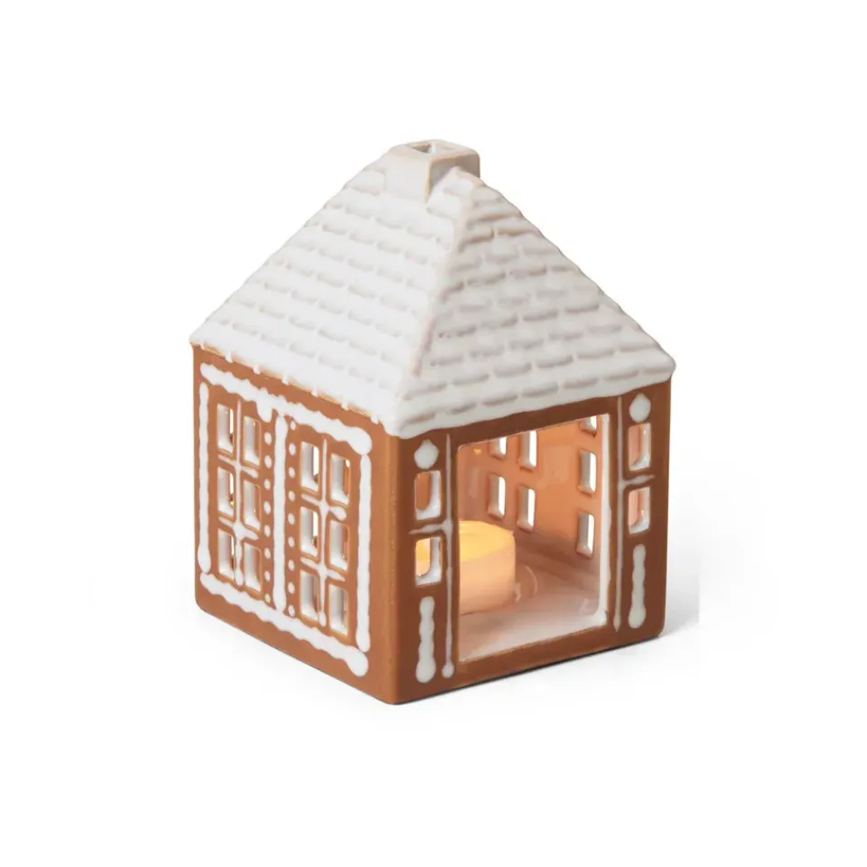 New Kähler Gingerbread candle holder small 11 cm, Brown