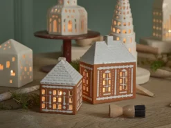 New Kähler Gingerbread candle holder small 11 cm, Brown