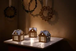 Outlet Kähler Gingerbread candle house, Christmas barn 11.5 cm Brown