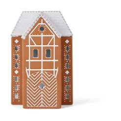 Hot Kähler Gingerbread candle latern large 17 cm, Brown