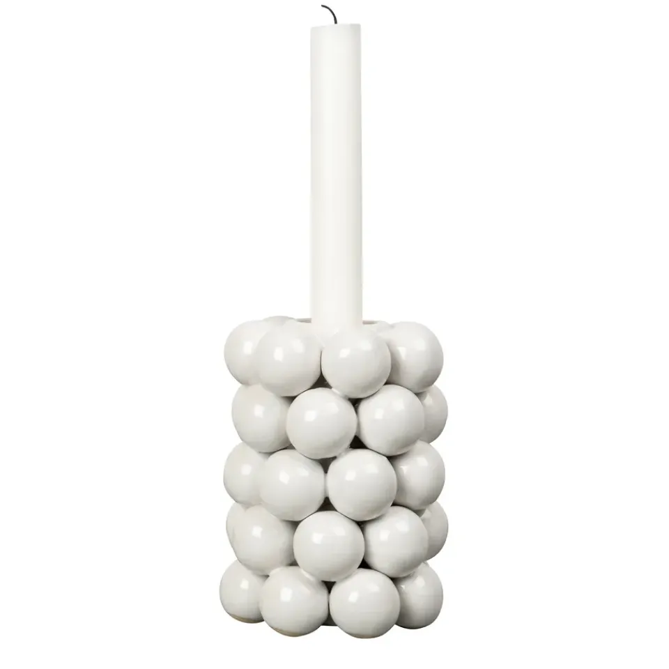 Candle Holders^Byon Globe candle sticks 13.5 cm, White