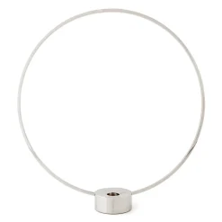 New KLONG Gloria candle holder, small, nickel Silver-coloured