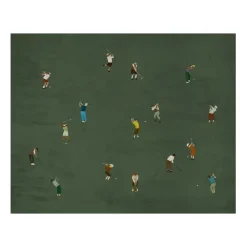 Hot Fine Little Day Golfers poster, 40x50 cm Green