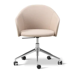 Discount Fredericia Furniture Gomo Armchair armchair swivel base 5-star, Blazer CUZ47 Fairfield-polished aluminium Beige