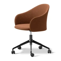 Office Chairs^Fredericia Furniture Gomo Armchair armchair swivel base 5-star, Myr 362-black Brown