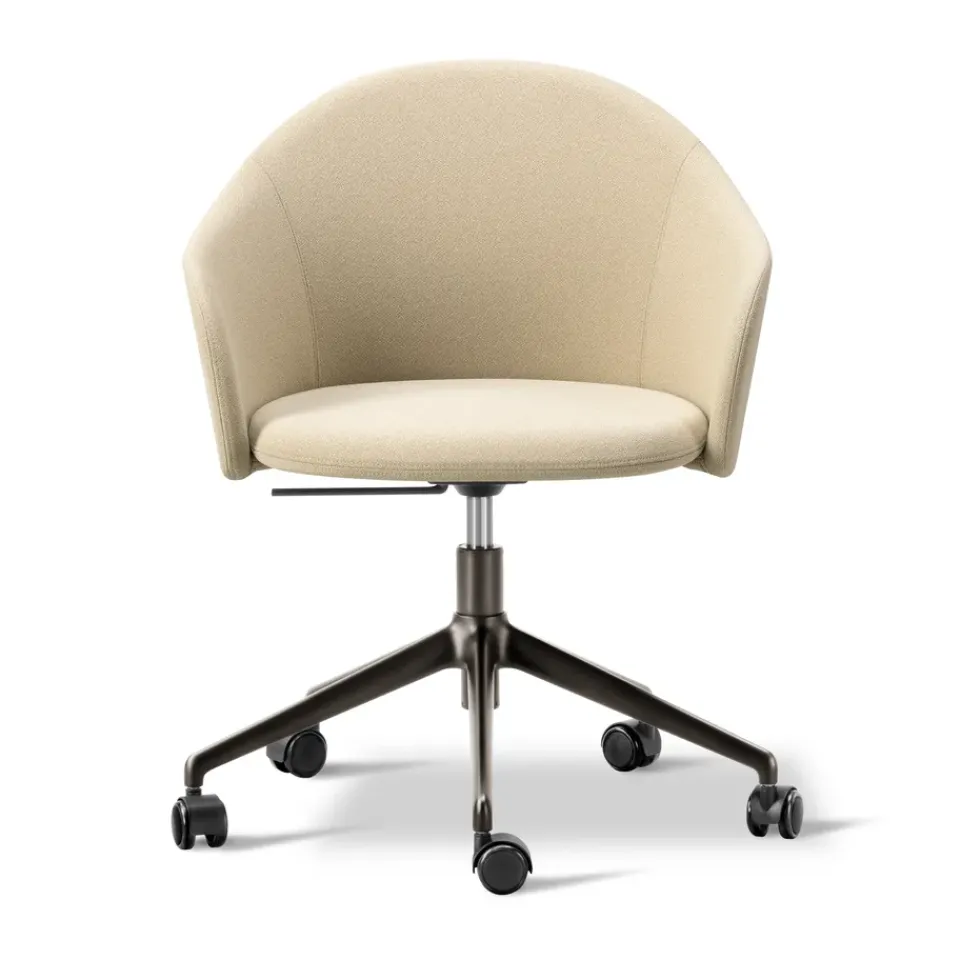 Office Chairs^Fredericia Furniture Gomo Armchair armchair swivel base 5-star, Mylla 221-flint Beige