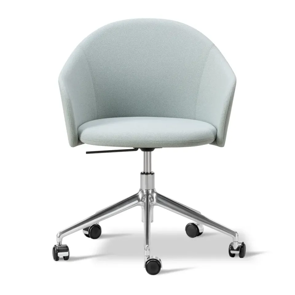 Online Fredericia Furniture Gomo Armchair armchair swivel base 5-star, Mylla 811-polished aluminium Blue