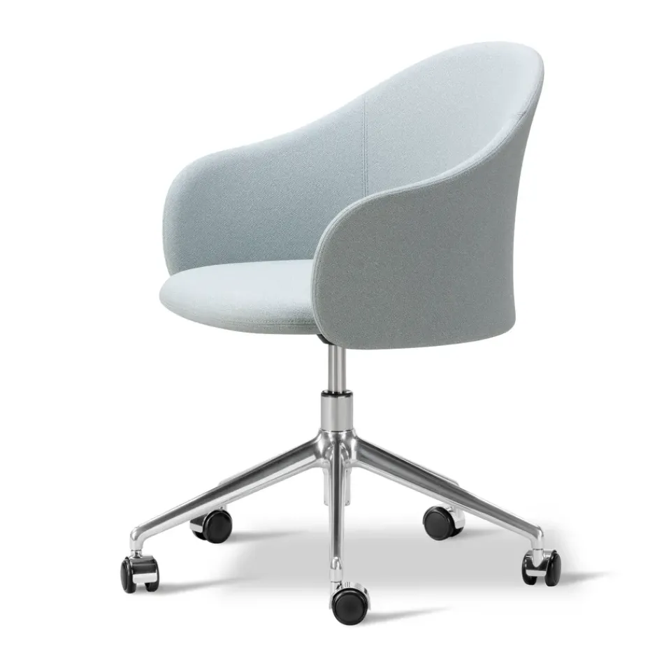 Online Fredericia Furniture Gomo Armchair armchair swivel base 5-star, Mylla 811-polished aluminium Blue