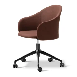 Office Chairs^Fredericia Furniture Gomo Armchair armchair swivel base 5-star, Blazer CUZ4D Dunalk-black Red