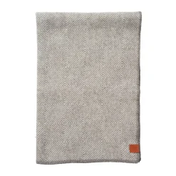 New Klippan Yllefabrik Gooseye midi wool throw 90x130 cm, Grey