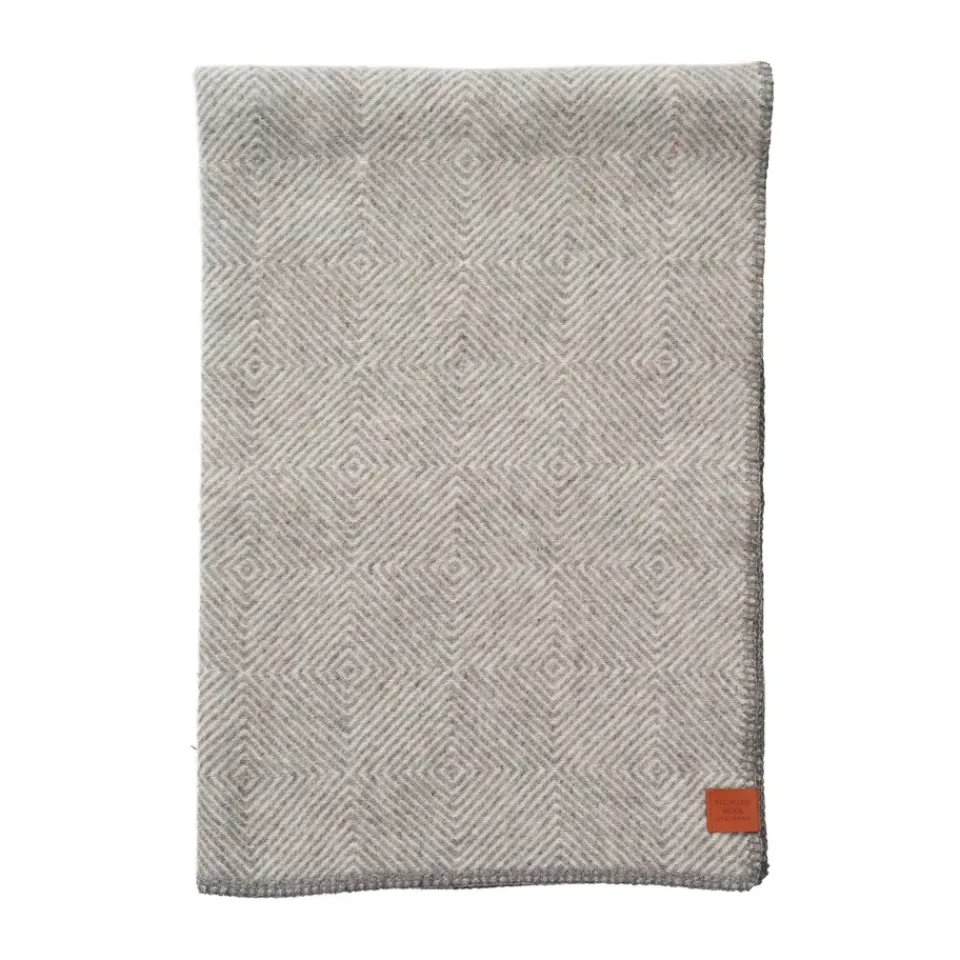 New Klippan Yllefabrik Gooseye midi wool throw 90x130 cm, Grey