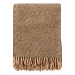 Discount Klippan Yllefabrik Gotland wool throw 130x200 cm, Beige