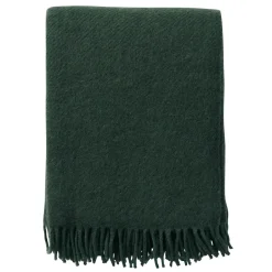 Wool Blankets & Throws^Klippan Yllefabrik Gotland wool throw 130x200 cm, Butelj- Green