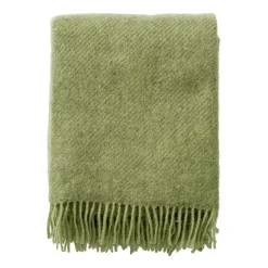 Wool Blankets & Throws^Klippan Yllefabrik Gotland wool throw 130x200 cm, Pear Green