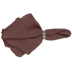 Hot Broste Copenhagen Gracie linen napkins, aubergine Purple