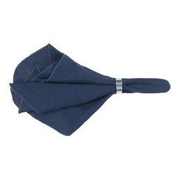 Clearance Broste Copenhagen Gracie linen napkins, dark (insignia ) Blue